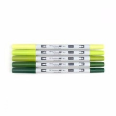  Tombow ABT PRO Alcohol-Based Duel Brush and Chisel Tip Green Tones