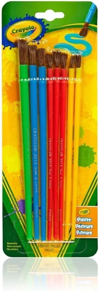 Crayola Kids Paint Brushes Set (8ct) – New