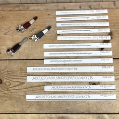 Mixed Lot Koh-I-Noor Rapidograph Lettering Set & K+E Leroy Stencils & 3 Scribers