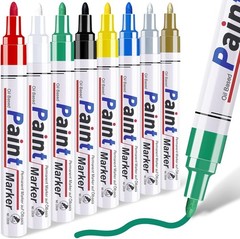White Permanent Marker Waterproof – 8 White Paint Markers for Metal Surfaces Tir