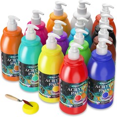 unuaST Acrylic Paint Sets for Adults, 14 Colors Large Bulk Acrylic Paints kits R