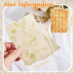 168 Sheets Embossed Scrapbook Paper 2 Sizes Floral Textured Decoupage Pad for DI