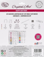 CraftBuddyUS CCK-A124: “Happy Birthday” Crystal Art Card 18x18cm