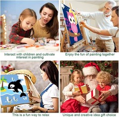 4 Pack DIY Paint by Numbers for Kids Ages 4-8 – Paint by Number for Kids Beginne