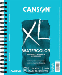 Canson XL Series Watercolor Paper, Wirebound Pad, 7X10 Inches, 30 Sheets (140Lb/