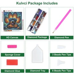 Dog Diamond Painting Kits for Adults, Diamond Art Kits for Beginners, 5D DIY Ful