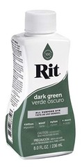 Rit Liquid Fabric Dye, 8-Ounce, Dark Green, 8 Fl Oz (Pack 8 Oz, Green