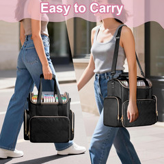 Double Layer Marker Organizer Bag Fit for 400 Markers, Large Marker Storage Case