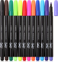 Fabric Markers Permanent Pens Paint Clothing Textile Dye T-Shirt Shoes DIY Set