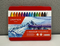 Caran d’Ache Neocolor II Aquarelle 15 Water-Soluble Wax Pastels