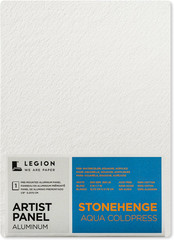 Legion Artist Panel, 1/8″ Composite Brushed Aluminum with Aqua Coldpress White,