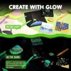 8 Colors Glow in the Dark Markers – 2Mm round Tip Neon Fluorescent Paint