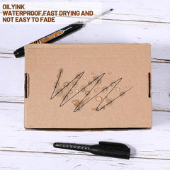 5Pcs Deep Reach Markers Multi-Purpose Deep Hole Marker Pens Long Nib Nose Waterp