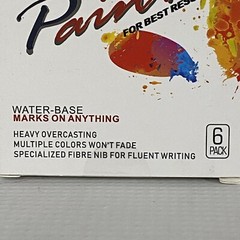 TFive Acrylic Paint Marker Permanent Two 6 Pack Black White Water Base New