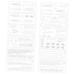Pieces Lure Stencil Kit Fishing Lure Airbrush Stencil Reusable 12 Style A + B