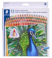 STAEDTLER 72 TRIANGULAR COLORED PENCILS 10514395 BRAND NEW FREE SHIPPING