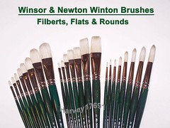 Winsor & Newton Winton Oil & Acrylic Brushes – FILBERTS, FLATS & ROUNDS – Choose