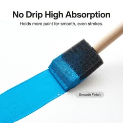 Poly Foam Brushes 2inch 18pcs, High Density Foam Paint Brush for Painting, St…