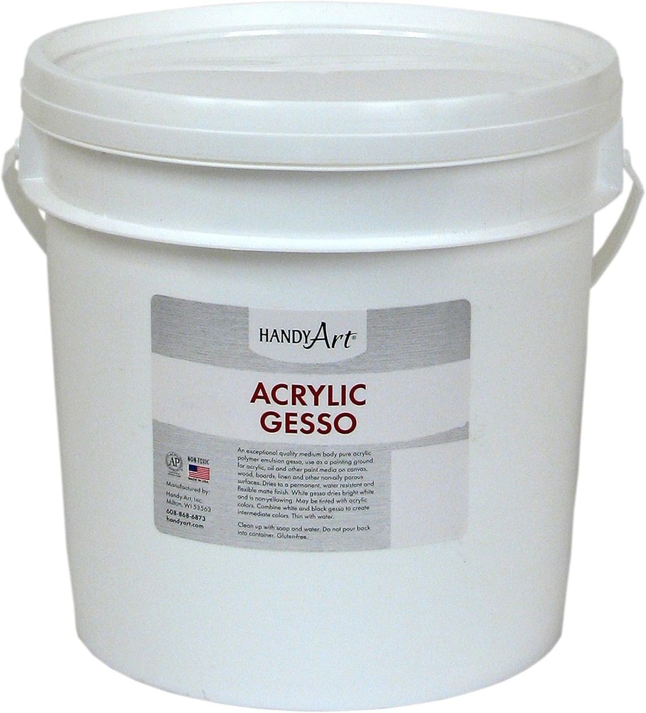 Handy Art Student Acrylic Gallon, Black 128 Fl Oz (Pack of 1), Gesso