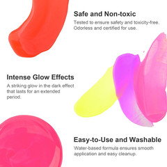 Glow in the Dark Acrylic Paint – 8 Colors X 0.71 Fl Oz / 21Ml Neon UV Black Ligh