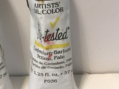 Grumbacher Pre-Tested Oil Paint Cadmium Yellow Pale & Medium 37 ml Vtg Lot of 2