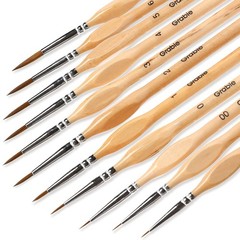 Grabie Paint Brush Set, 11 Pcs Miniature Brushes for Fine Detailing Art