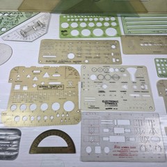 Vintage Drafting Templates Rapi Design Helix Ross Timely Concke Lot Of 19