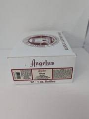 (12) 1 Oz Bottles Of Angelus Acrylic Leather Blue Paint New