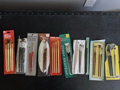 Vintage Artist Paint Brush Lot Craftint Fine Sable Rose Art Red Sable New