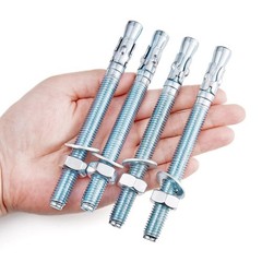 45 Pcs M12 x140mm Zinc Coated Wedge Anchors Concrete Bolts Anchors for Wall S…