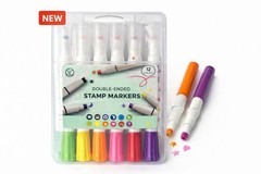12 Double-Ended Stamp Markers-Supply Line UNIQUE Best Adult/Teen Craft Gift NEW