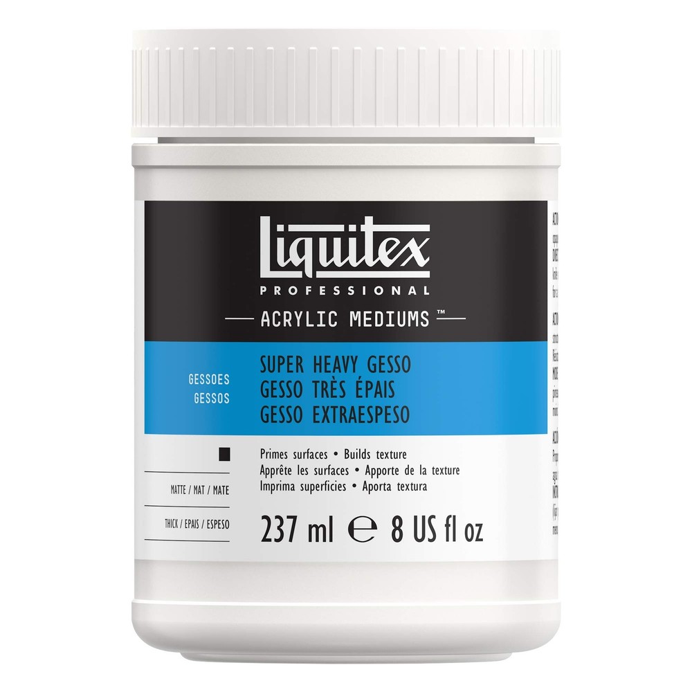 8.0 oz 237ml Professional Super Heavy Gesso Surface Prep Medium for Canvas