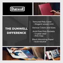 Dunwell Art Portfolio 8.5×11 Folder (Ruby), Black w/ BLK Paper, Ruby