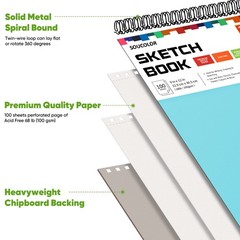 Soucolor 9×12 Sketch Book 2-Pack, 100 9″ x 12″ (Pack of 2), Blue&Purple