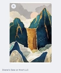 Diamond Dots Painting Kit 30 x 40 cm Landscape Mountains