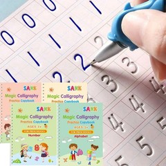 Magic Practice Copybook Kids Reusable Writing Book Calligraphy English Pen USA