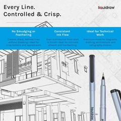 10-Pack Fine 0.5 mm Black Pens – Perfect for Sketching & Handwriting