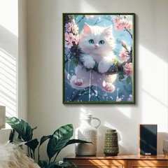 Ohhvvow 5D Cat Diamond Painting Kits for Adults Beginners, 12×16 Inch, Oh031D