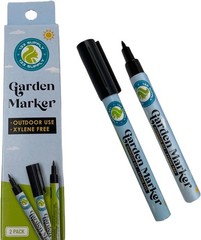 Versatile 2 Pack Garden Marker Pens for Indoor/Outdoor Use – Black Permanent Ink