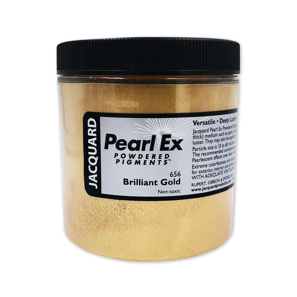 Jacquard Pearl Ex Pigment Powder 4oz Brilliant Gold Loose Mica Powder Epoxy