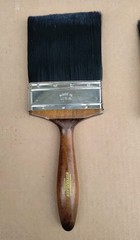 3 Vintage Wood Handle Paint Brushes 1 Natural Hair ..1 Brand New..4″..& 3-1/2″