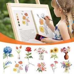 Watercolor Workbook Set,Water Coloring Book Set,12 Different Patterns of Orig…