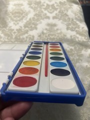 Vintage Binney & Smith Peacock Water Colors No. 550 16 Colors Made In USA