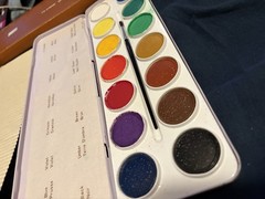 Rare Grumbacher No 24-14 14 Cake Watercolor Watercolour Set Brushes Canada