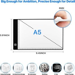 A4 LED Tracer Light Box Slim Pad Drawing Copy Board Tattoo Tracing Pad