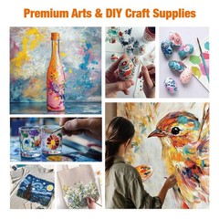 Artbreezing Acrylic Paint Set, 24 Colors 0.7 Fl Oz (Pack of 1), 24