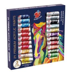 24 Colors Acrylic Paint Canvas Art Paints Perfect Paint 0.41Oz/ 12 Ml