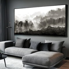 Wall Art Trees for Living Room Large Canvas Wall Art for Bedroom Framed Black…