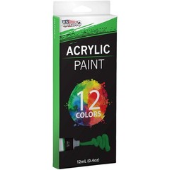 U.S. Art Supply Professional 12 Color 12 Count (Pack of 1), Acrylic Paint Set