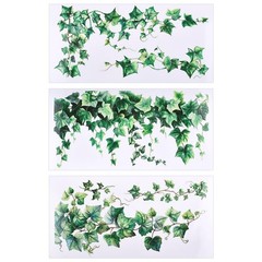 OLYCRAFT 3pcs/Set Green Leaf Rub on Transfers for Furniture 6×12 inch Transfe…